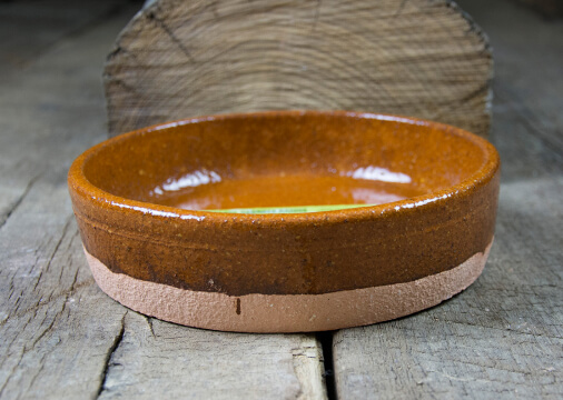cazuela barro individual para barbacoa