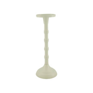 Portavelas aluminio blanco 10x28,5 cm