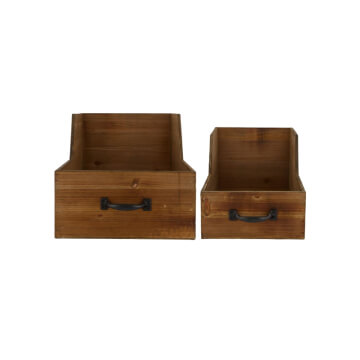 Caja de madera 32x27,5x13/24 cm