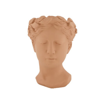 Maceta de cemento terracota mujer 16x15x21.5 cm
