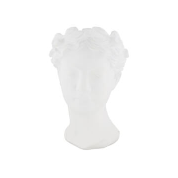 Maceta de cemento blanco mujer 17,5x27 cm