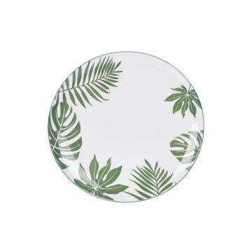 Plato de porcelana con dibujo de hojas 265 mm