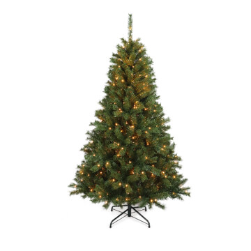 Árbol de Navidad de pcv con luces LED Robson 105x180 cm