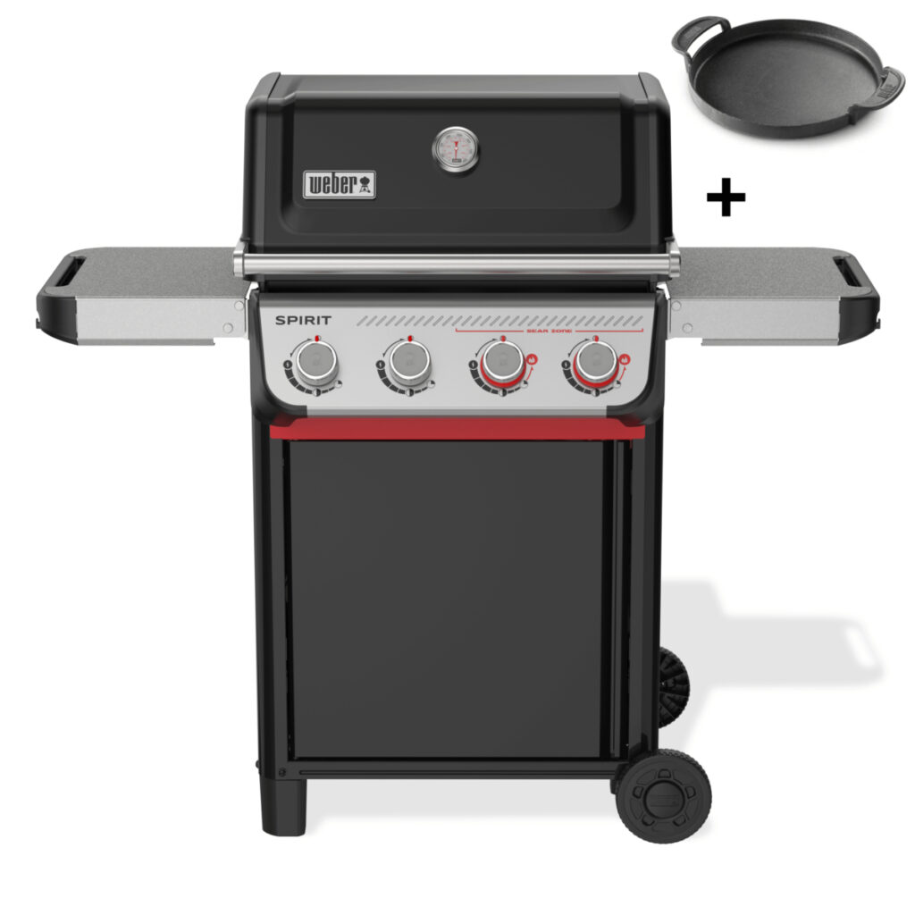Barbacoa de gas con plancha incluida.