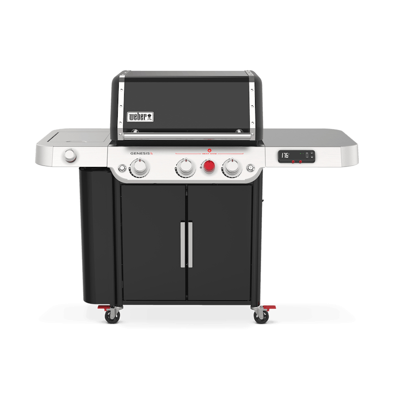 Barbacoa de gas con tapa y ruedas
