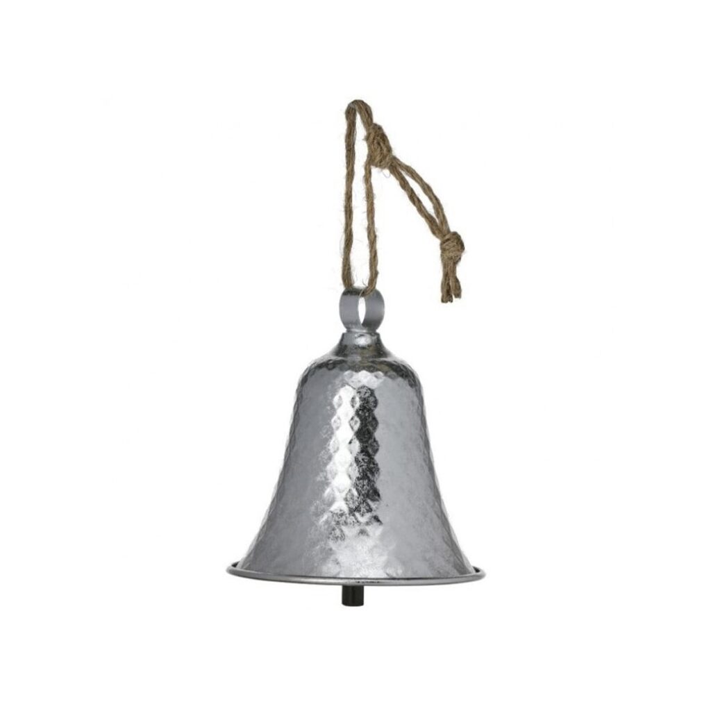 Campana metálica colgante con cuerda