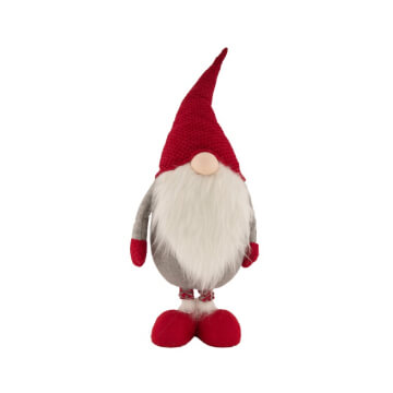 Muñeco de gnomo navideño con gorro rojo