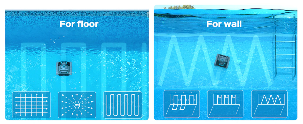 Robot limpiador de piscina para suelo y pared