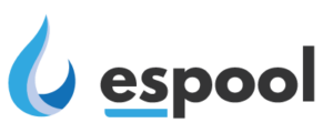 Logotipo de Espool con gota azul