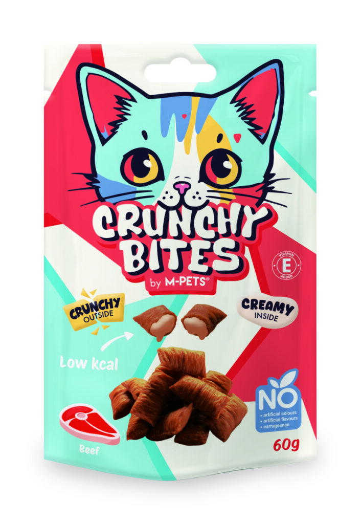 m pets 20645999 crunchy bites cat treats salmon 60g bag #02 vect