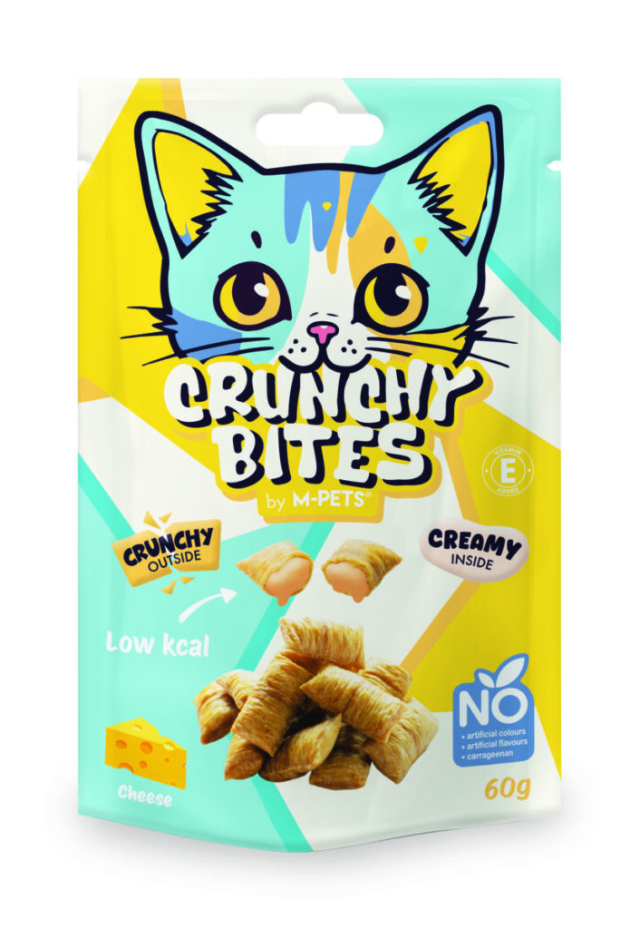 m pets 20645999 crunchy bites cat treats salmon 60g bag #02 vect