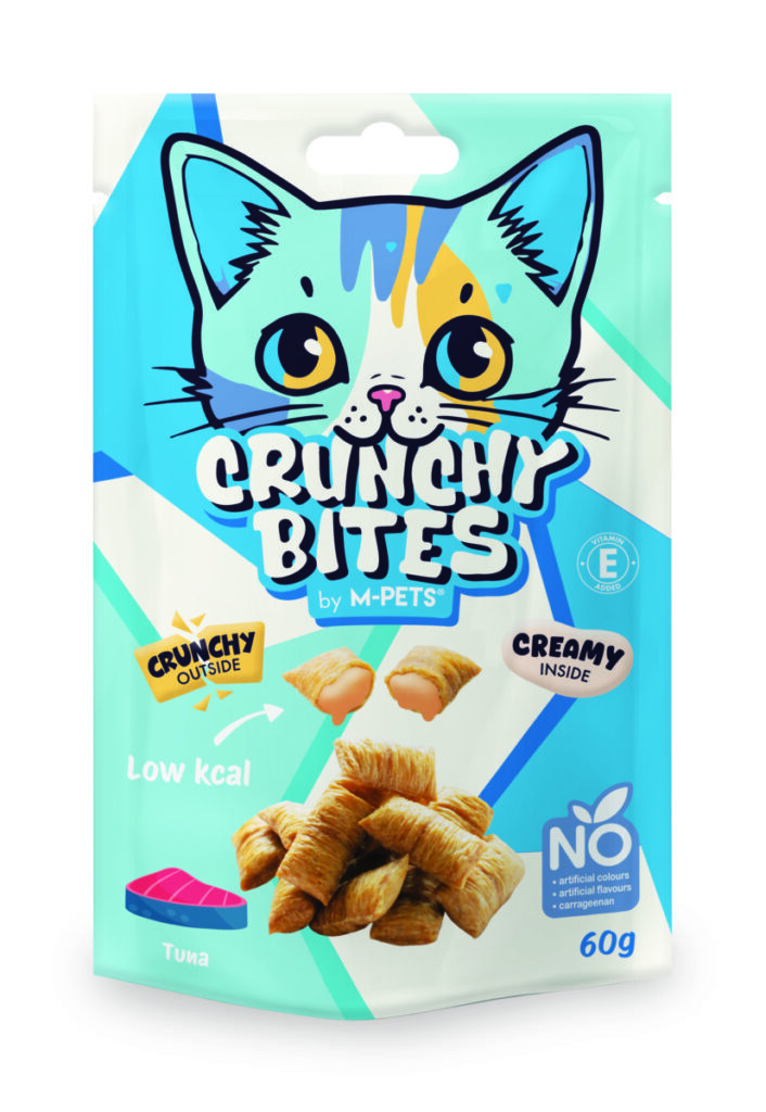 m pets 20645999 crunchy bites cat treats salmon 60g bag #02 vect